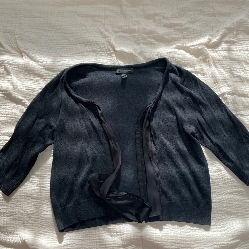 Cardigan w/ Silk Ribbon